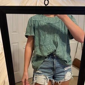 Anthro - deletta green top